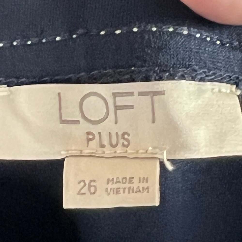 Loft Plus Navy “Nautical” Straight Skirt 26 845 View 6